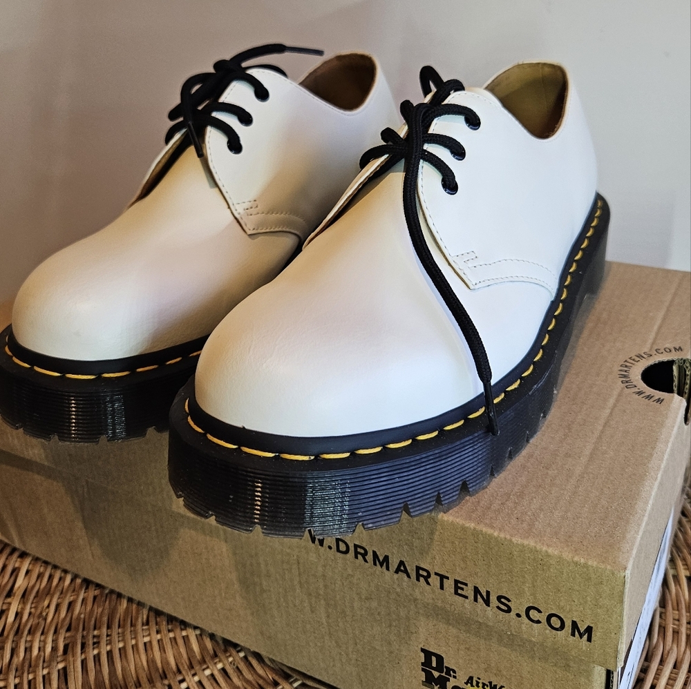 DR. MARTENS 1461 Smooth Leather Platform Shoes